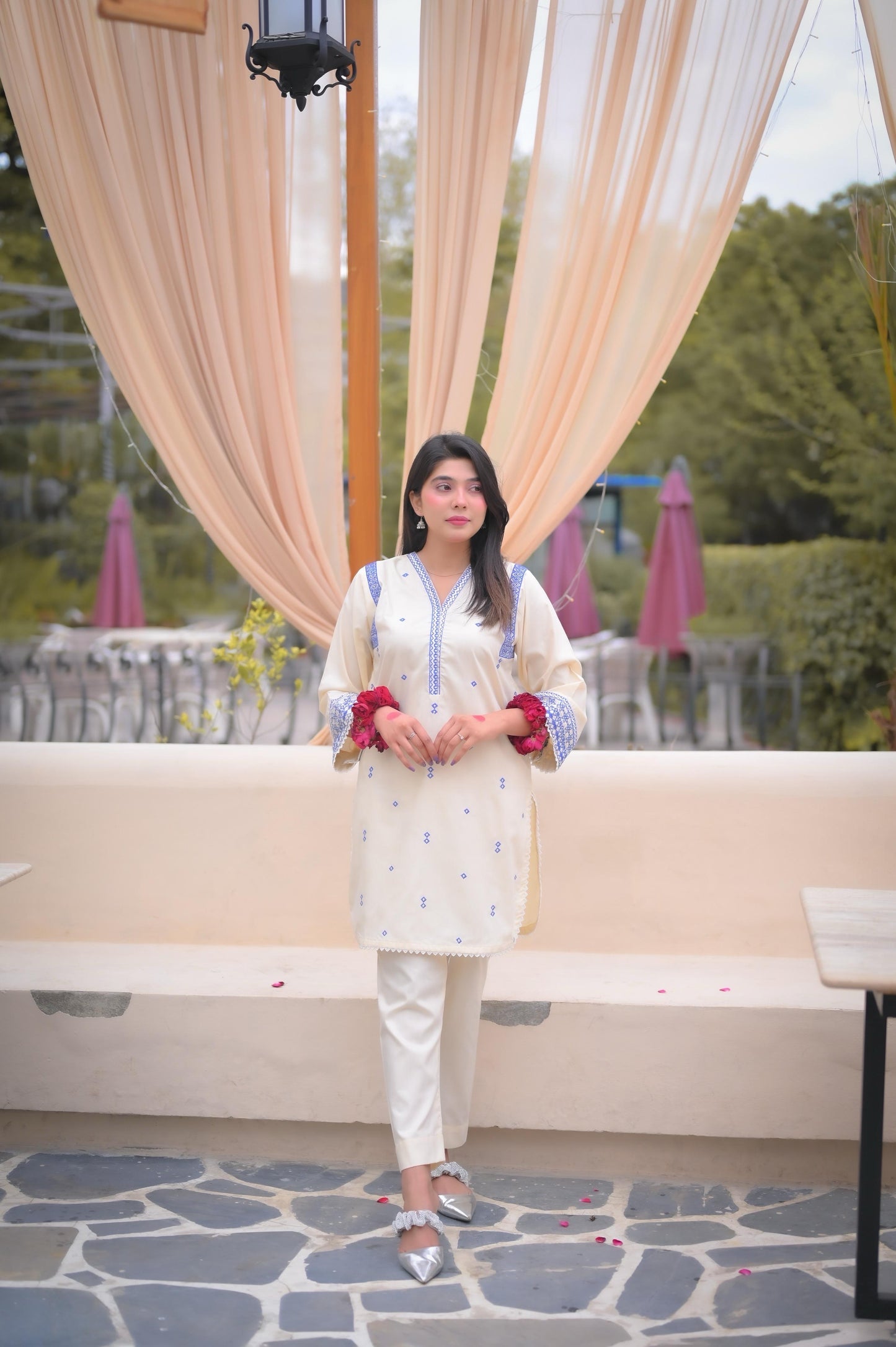 Blue Whisper (2pc- Embroidered)