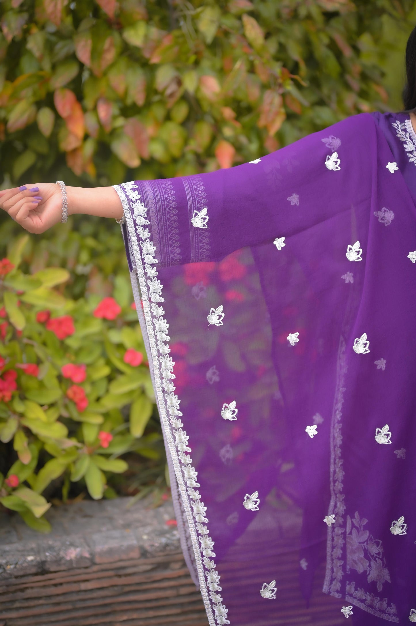 Purple Grace (3pc- Embroidered) luxury collection